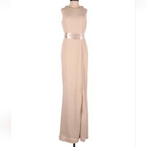 Adrianna Papell Cream Sleeveless  Maxi Dress Size 0